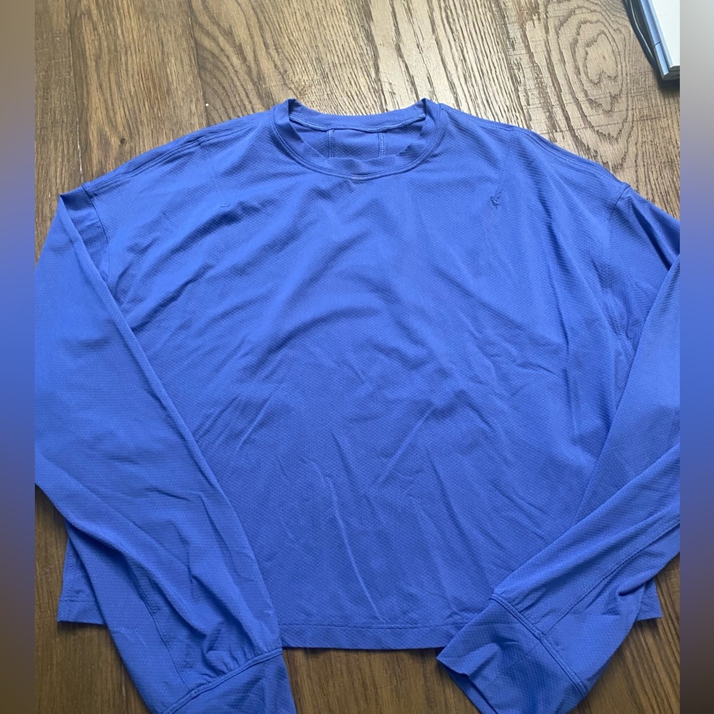 Blue long sleeve lululemon top. Size 2